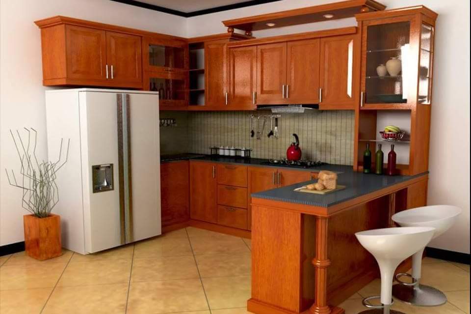 harga kitchen set kayu merbau